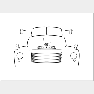 Bedford A Series 1950s classic lorry black outline Posters and Art